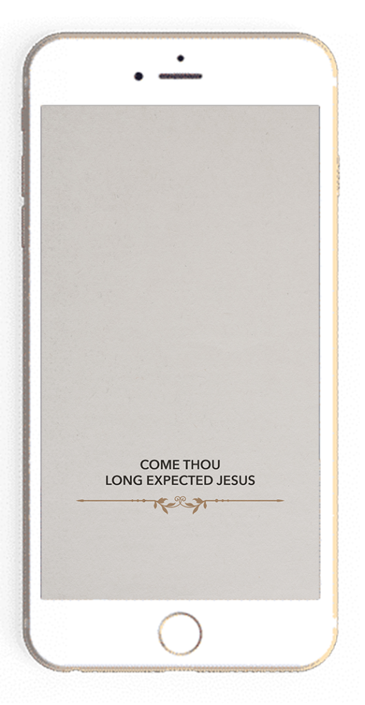 come thou long expected Jesus NEW wallpaper (white)